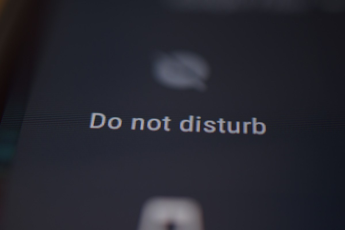 Do not disturb notifications off